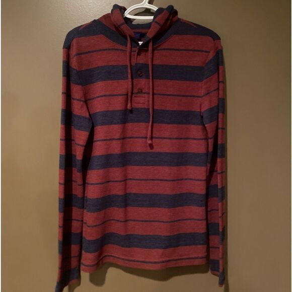 Aeropostale Ling Sleeve Thermal Hooded Henley Size Small - Picture 2 of 9